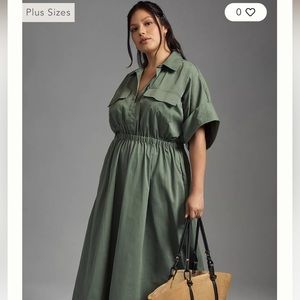 Anthropologie Maeve utility shirt dress